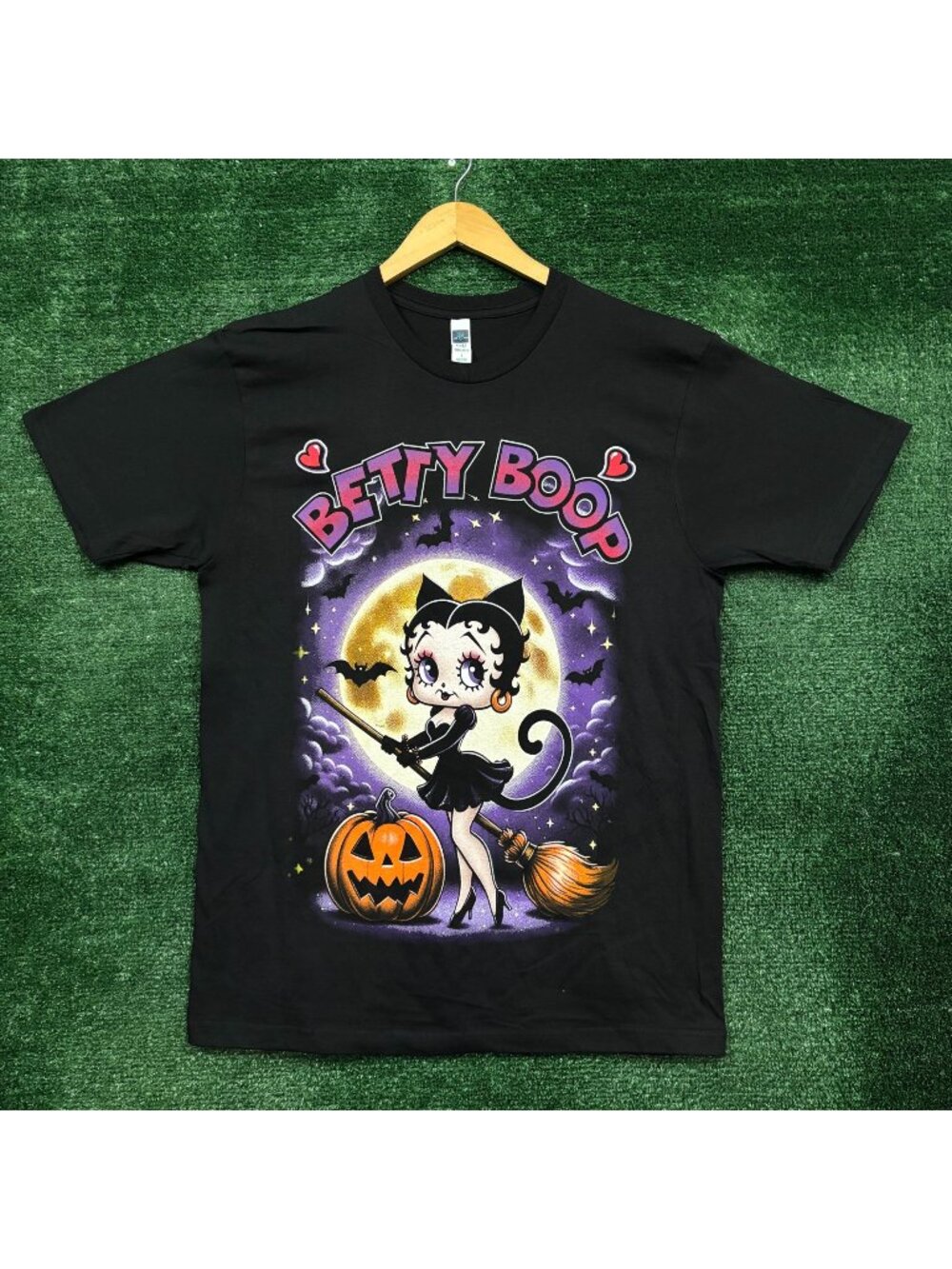 Betty Boop Full Moon Halloween by Fleischer Studios T-Shirt Size Large